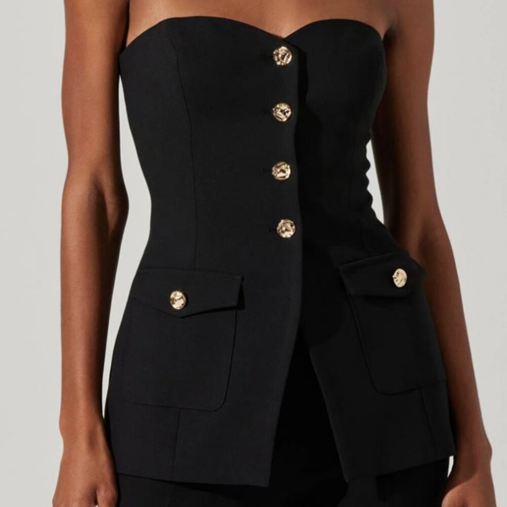 ASTR the label Milani Vest Black Size Small